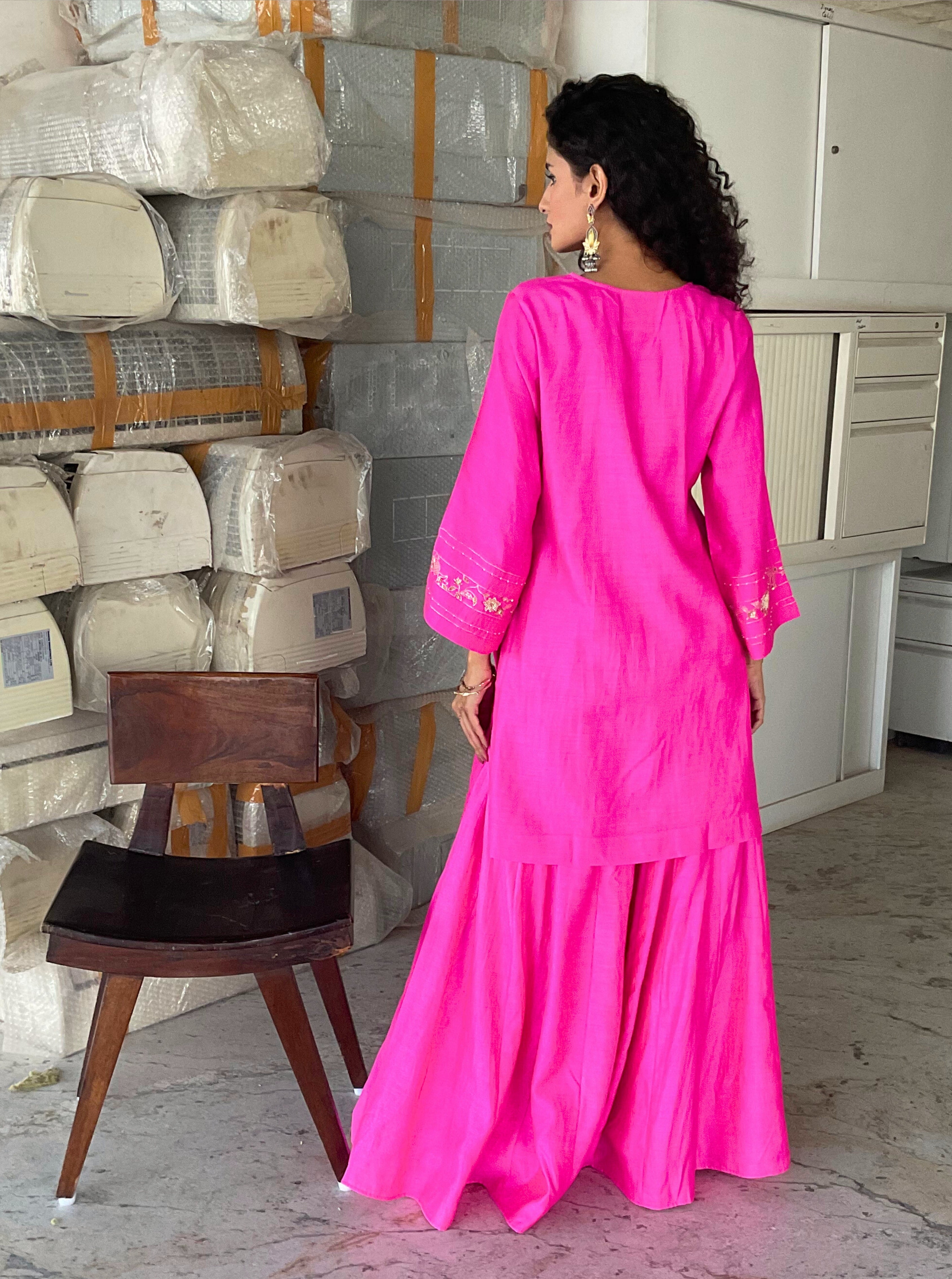 Jaal sharara kurta set