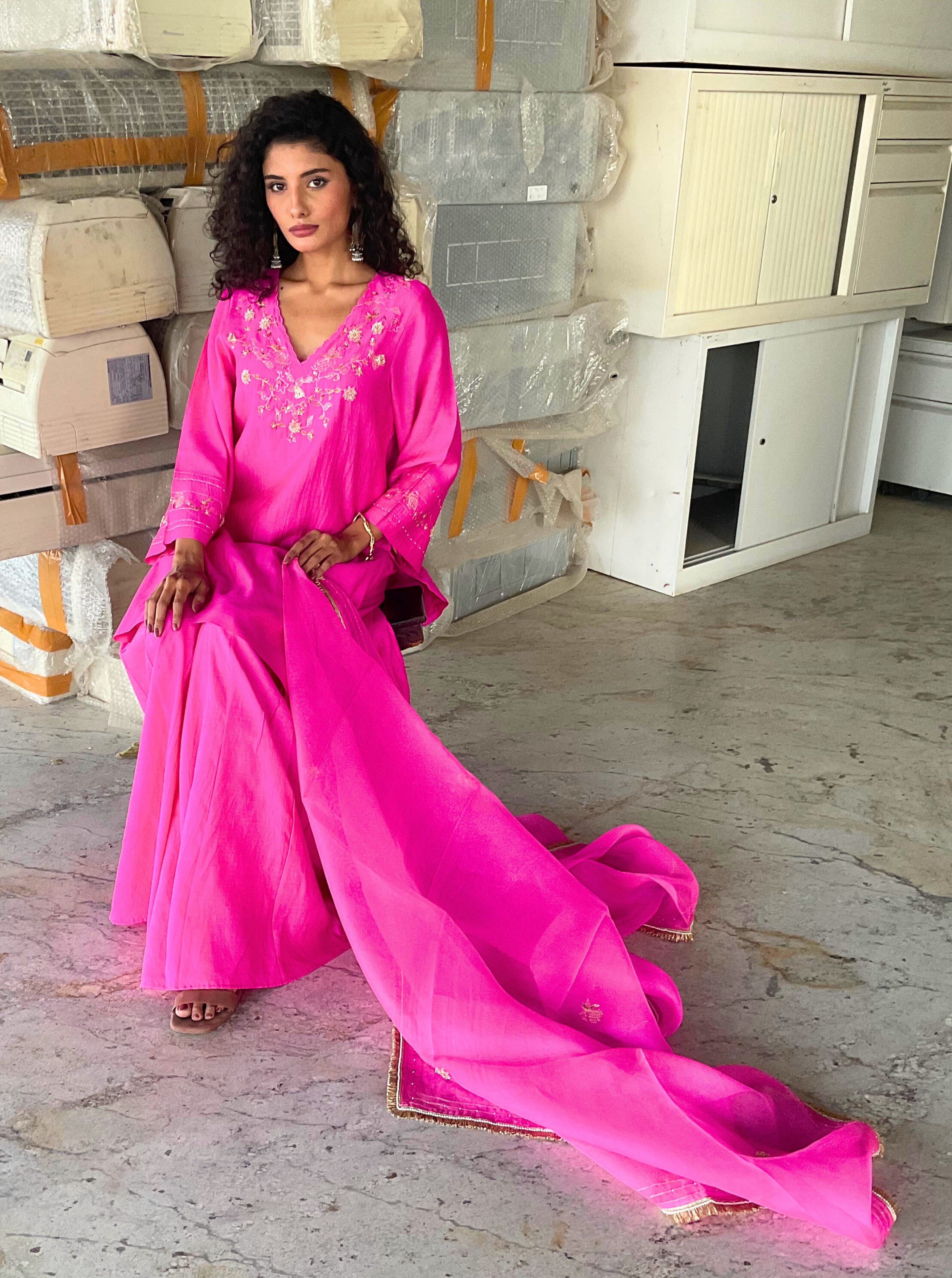 Organza silk dupatta