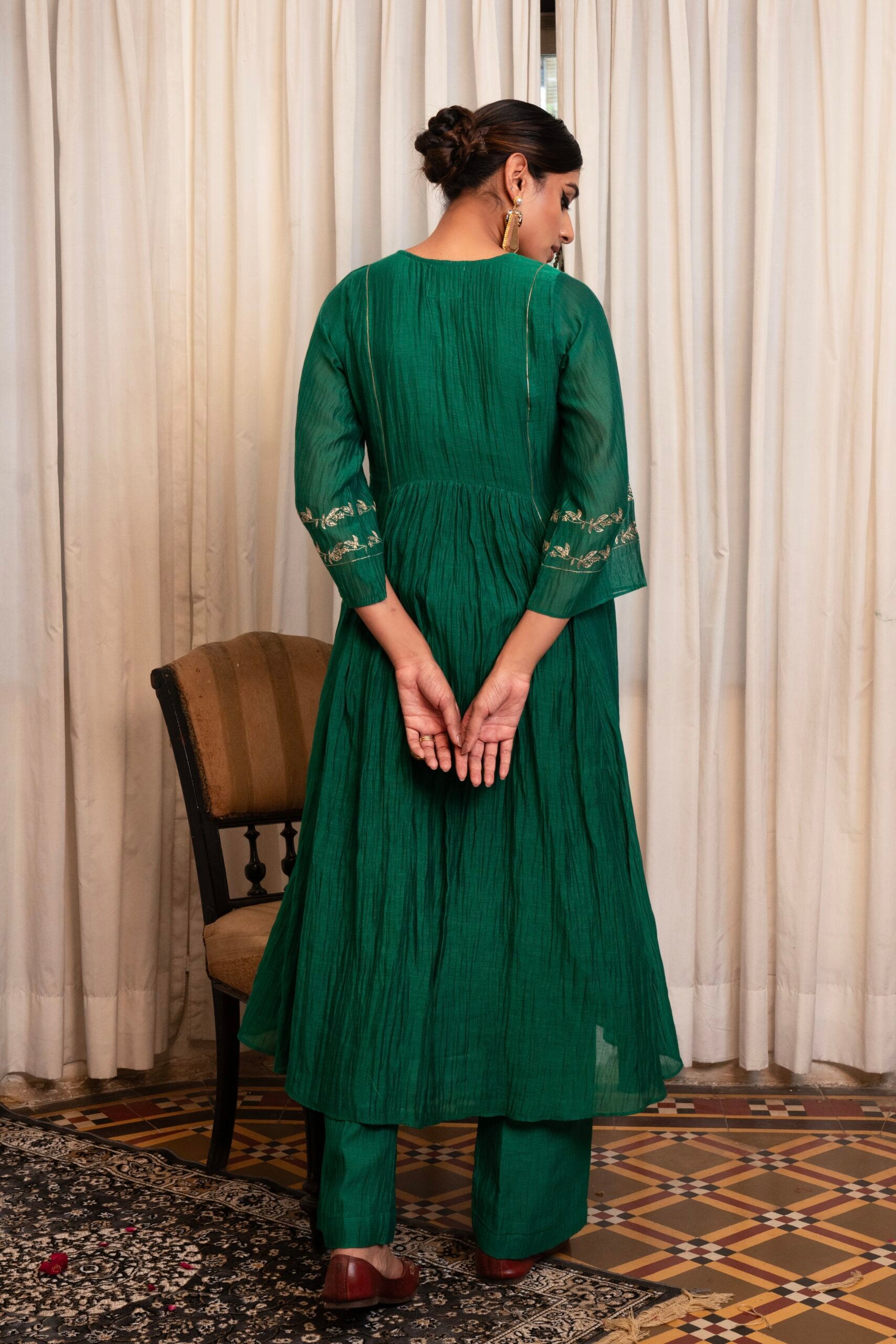 Phool Bel Kurta set - chatak "Hara"