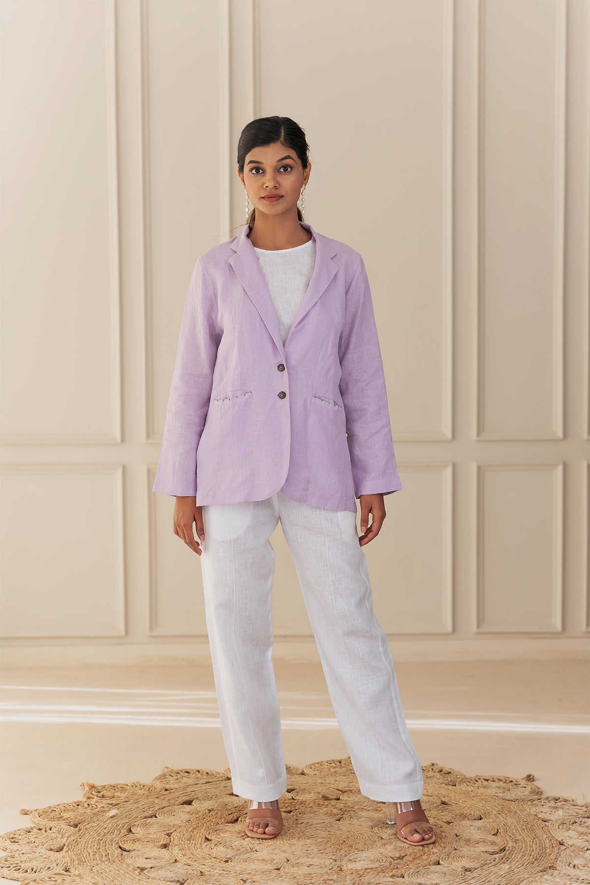 DIANE LINEN JACKET - Lilac