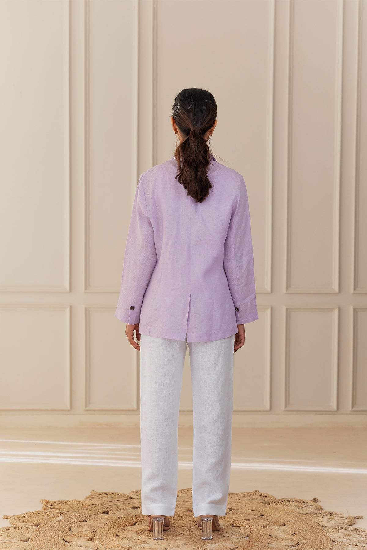 DIANE LINEN JACKET - Lilac