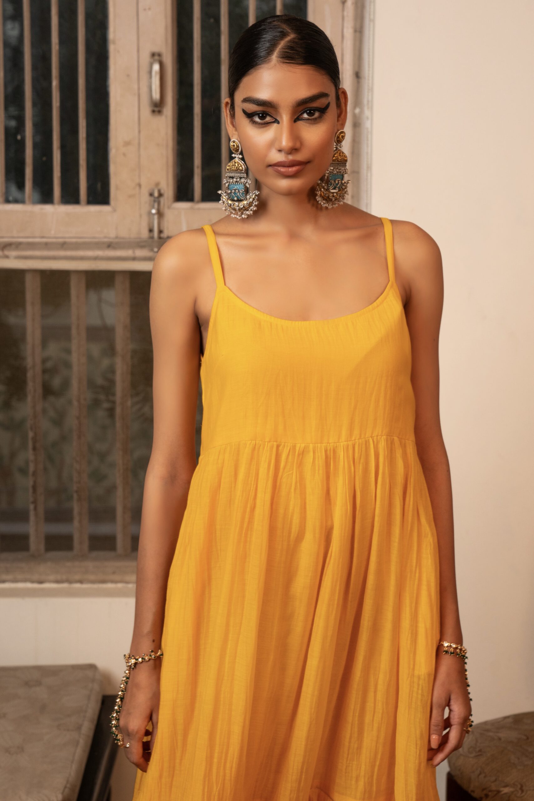 Moti Gudhal Dress - Kesariya peela