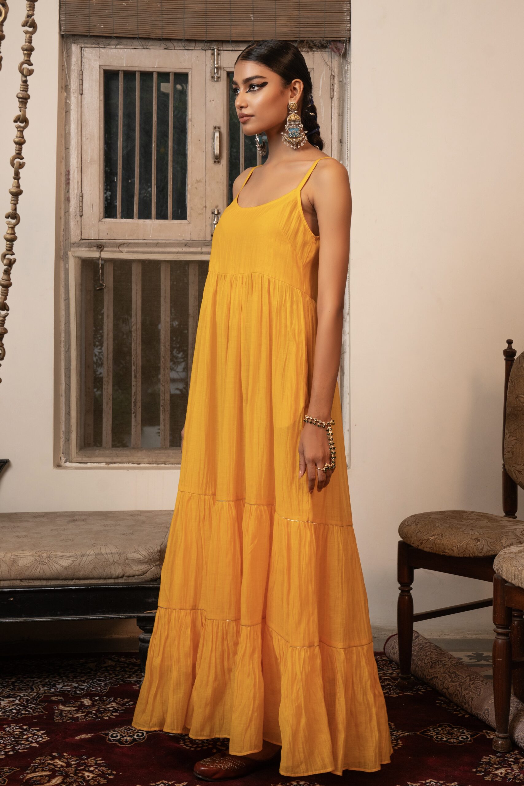 Moti Gudhal Dress - Kesariya peela