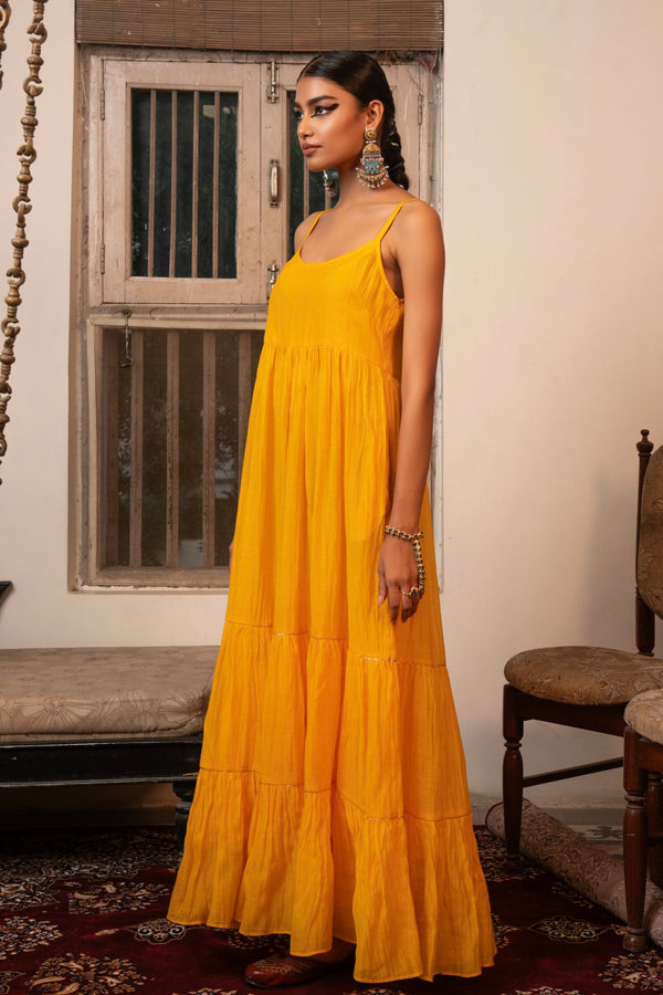 Moti Gudhal Dress - Kesariya peela
