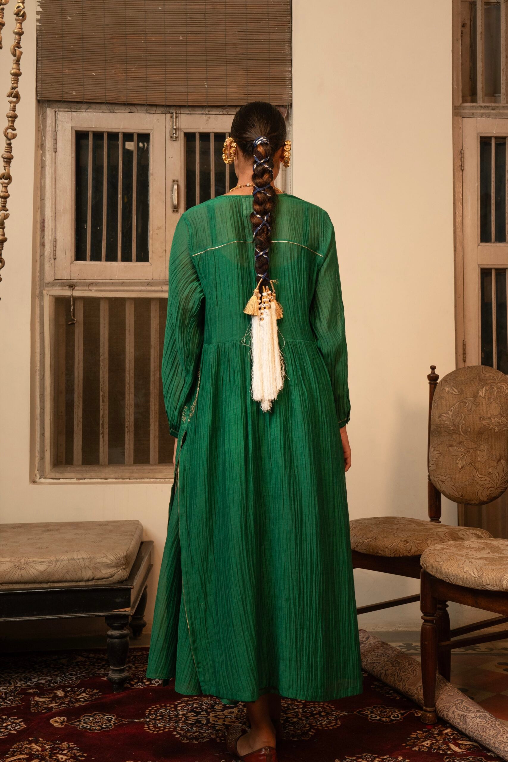 Saanjh Dress- chatak "Hara"