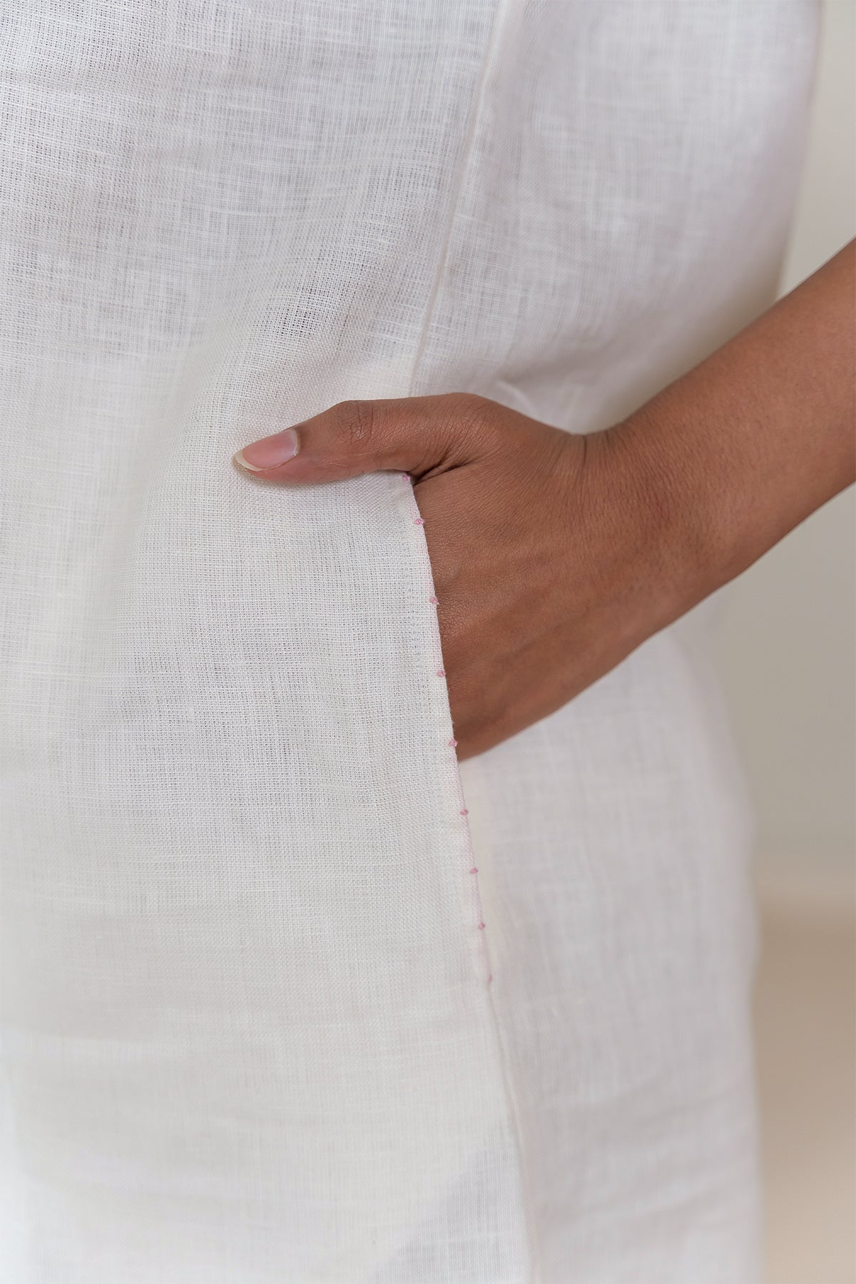 JACKY LINEN KURTA - Off White