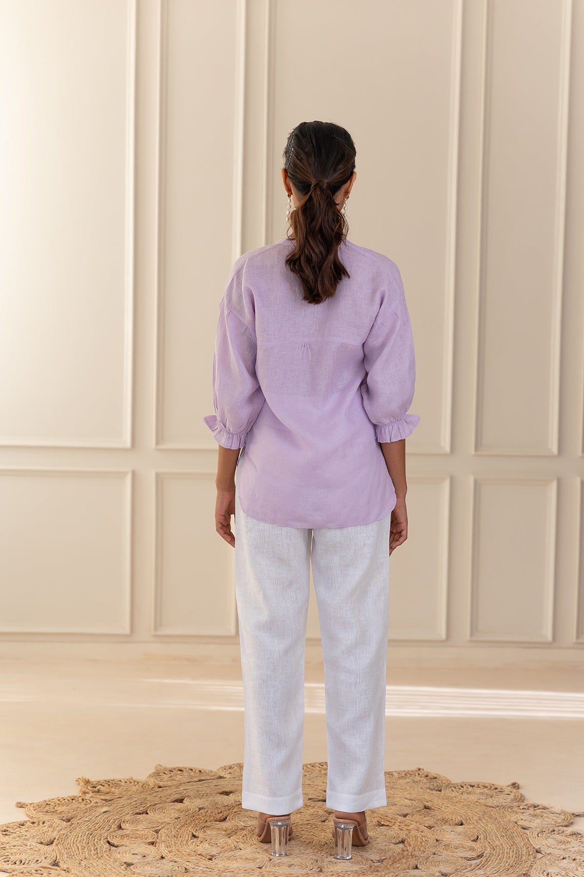EMMA LINEN SHIRT - Lilac