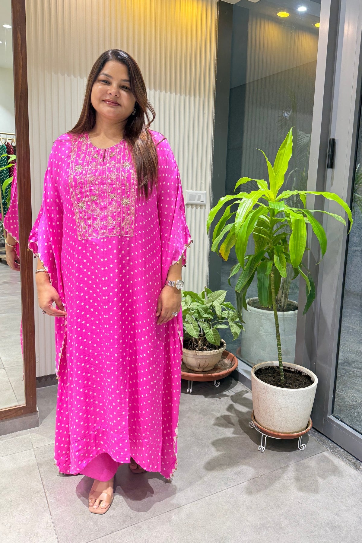 Gulrani Bandhani Kaftan