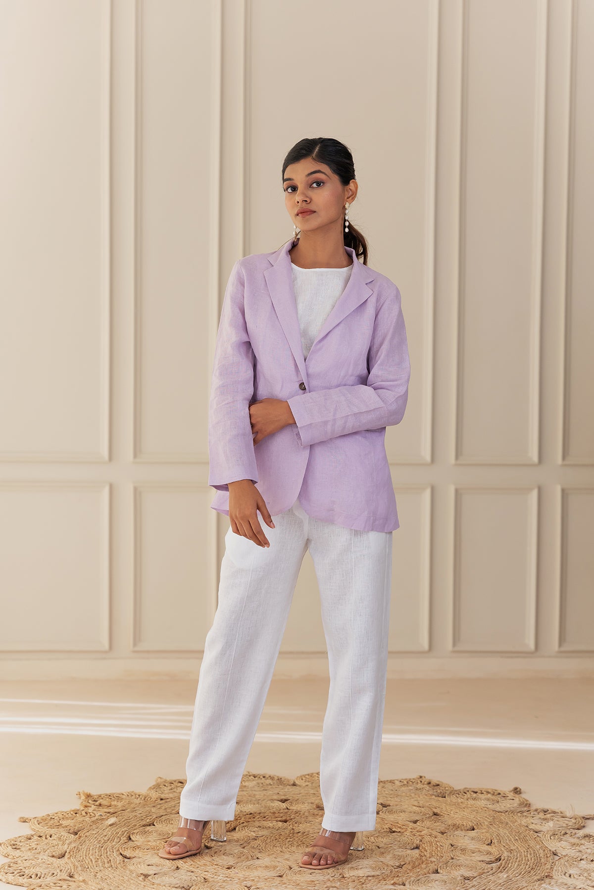 DIANE LINEN JACKET - Lilac
