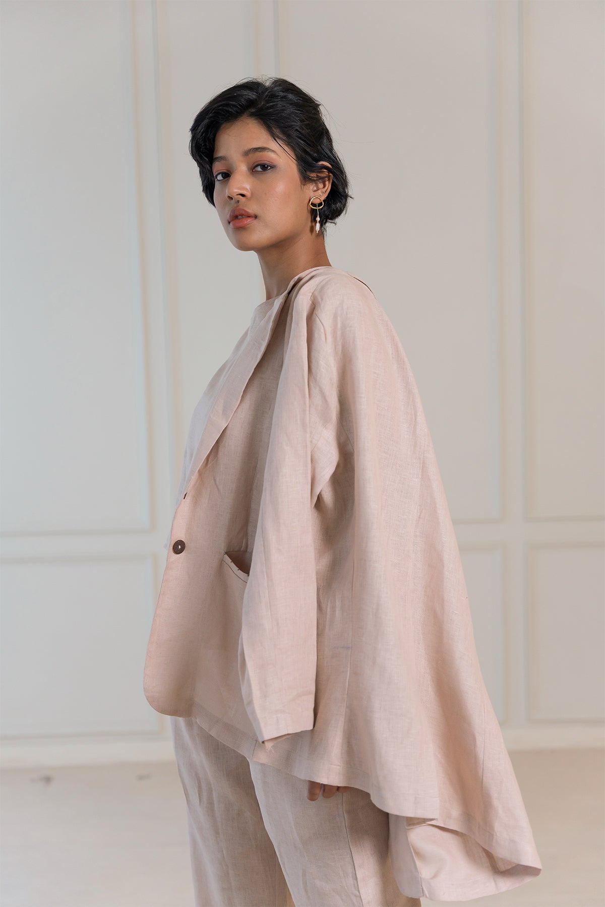 DIANE LINEN JACKET - Beige