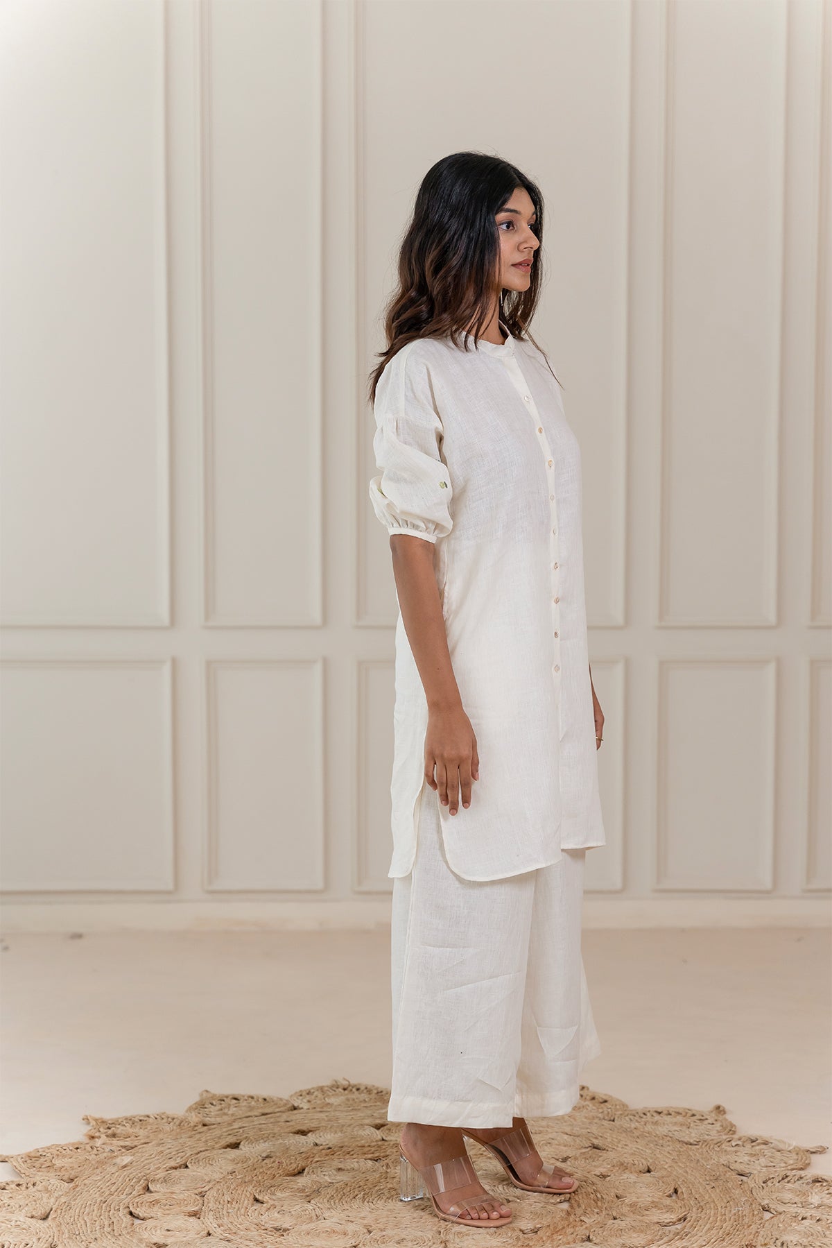 JACKY LINEN KURTA - Off White