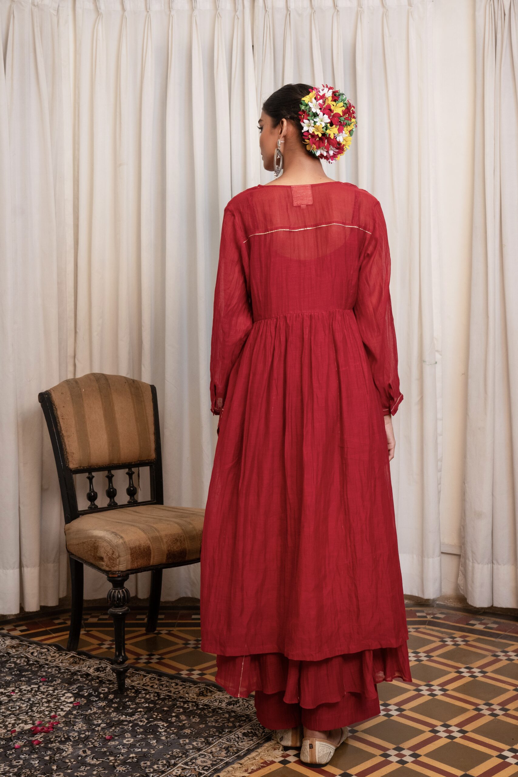 Saanjh Kurta set - sindhoori "laal"