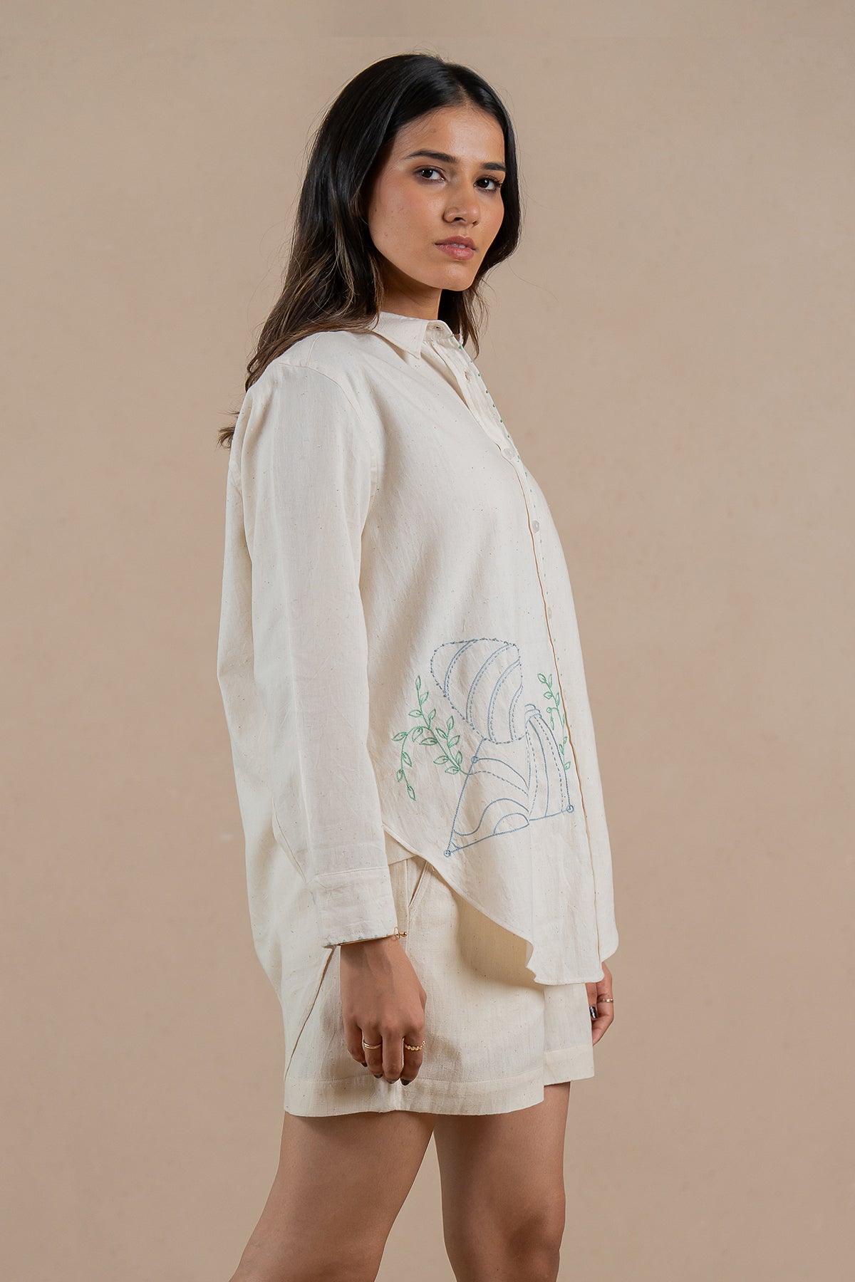 Aquarius Kala Cotton Shirt - Off white