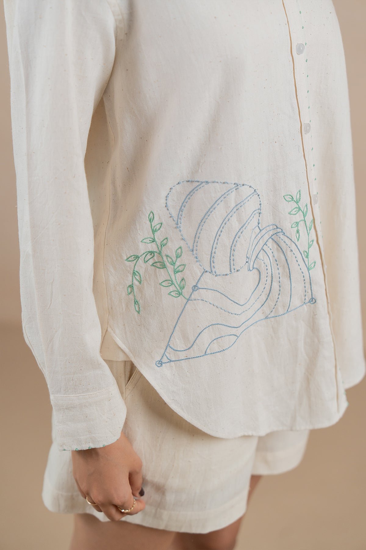 Aquarius Kala Cotton Shirt - Off white