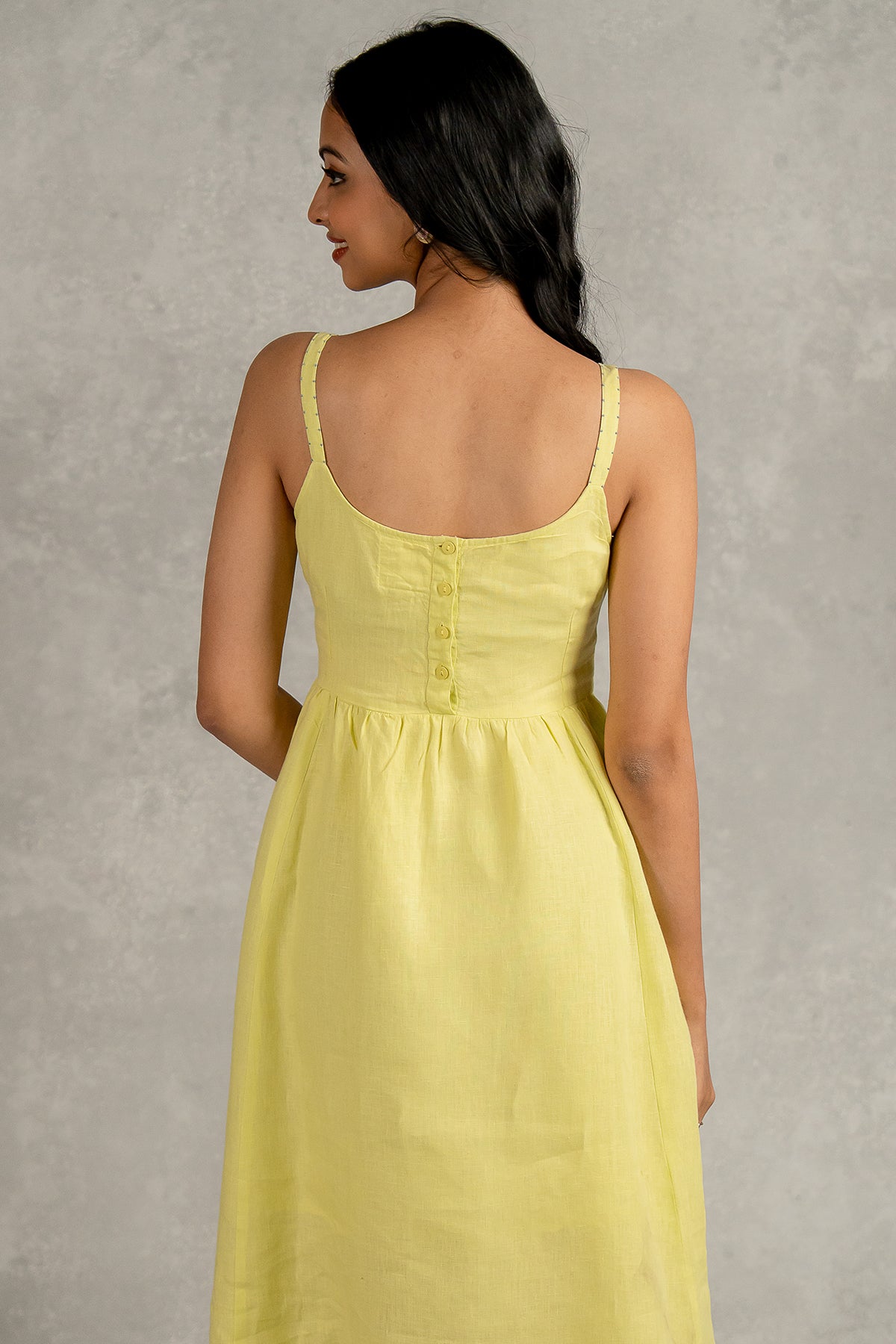 Alicia Strap Panel Dress and Pants set with pockets - Lime