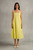 Alicia Strap Panel Dress with pockets - Lime