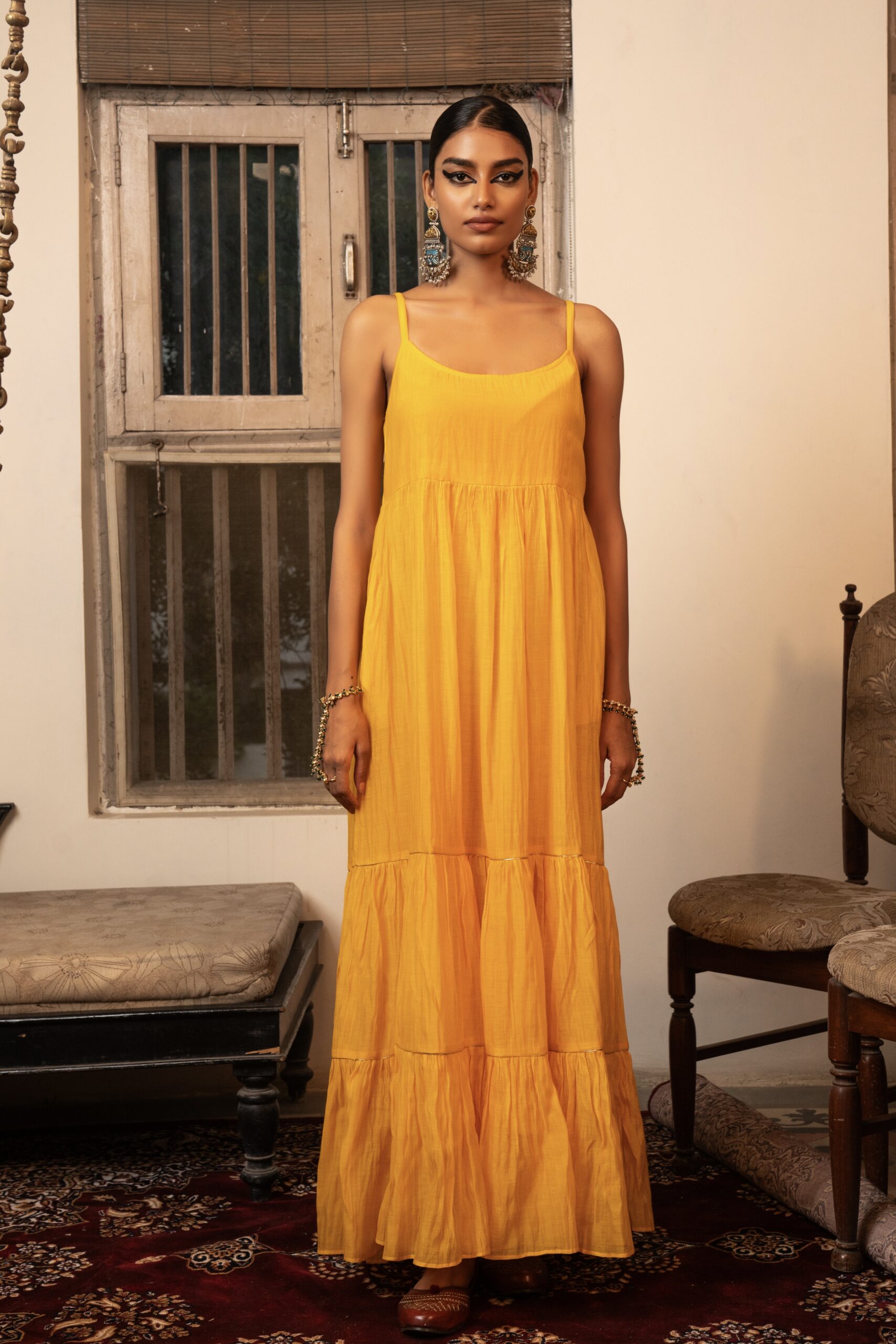 Moti Gudhal Dress - Kesariya peela