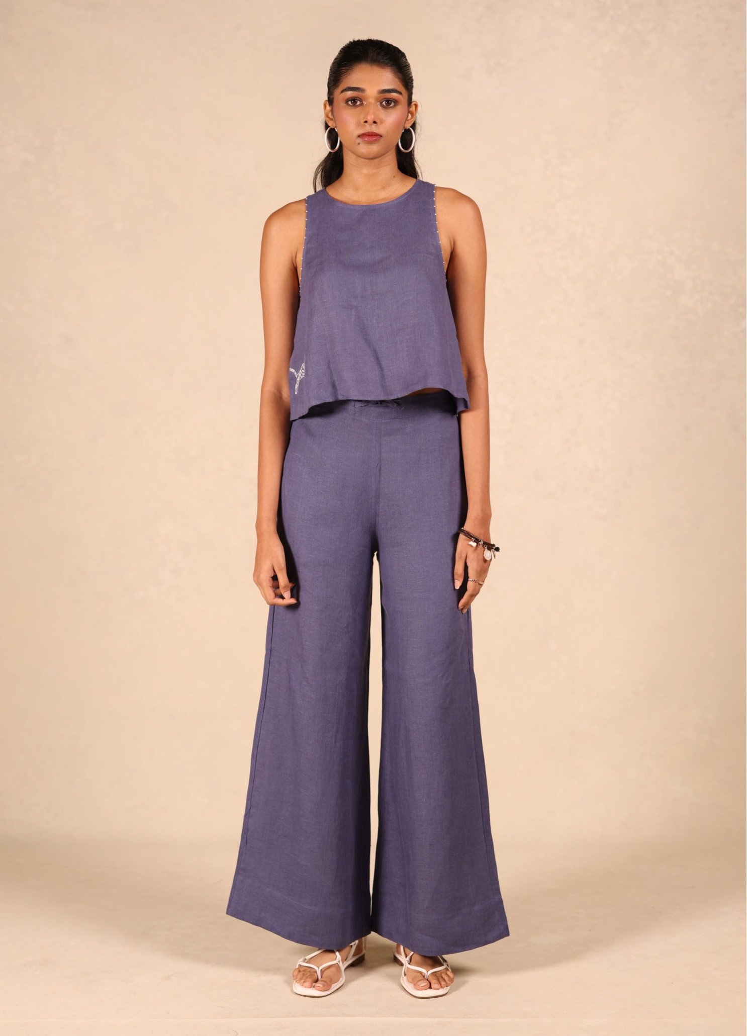 Linen Flared Pants