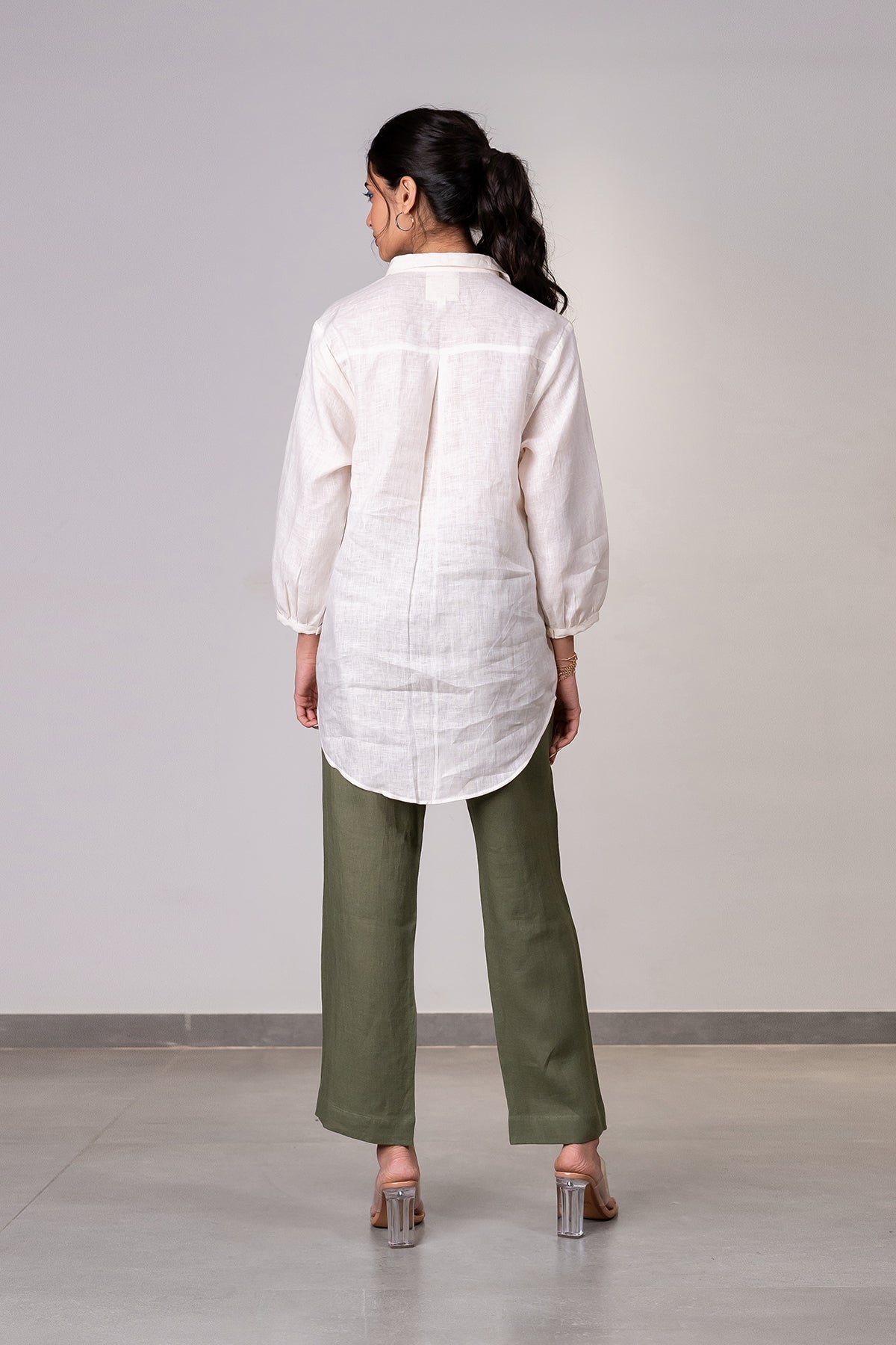 Beth Linen Shirt – Off White