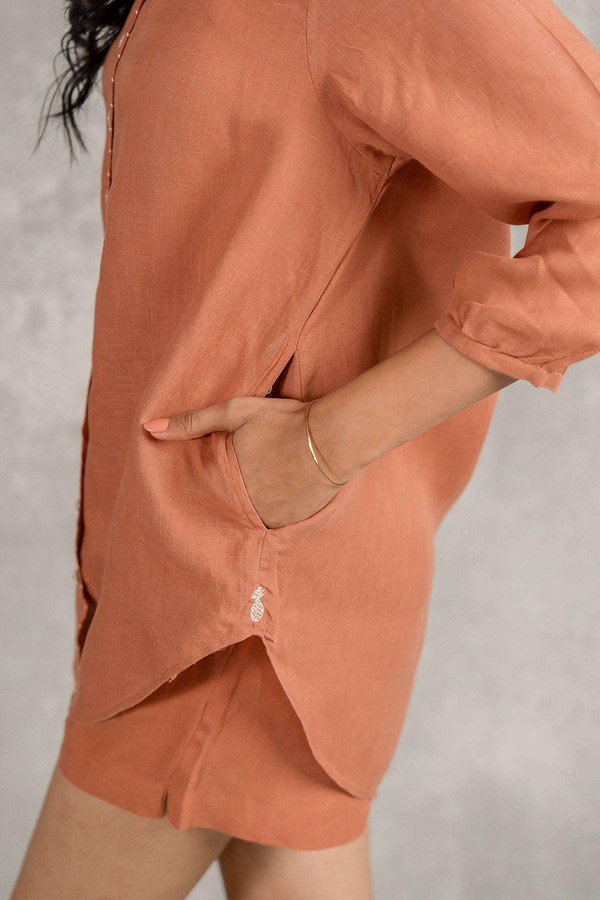 Beth Linen Shirt - Sand Brown