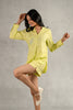 Bobby Linen Zipper Shorts With Pockets - Lime