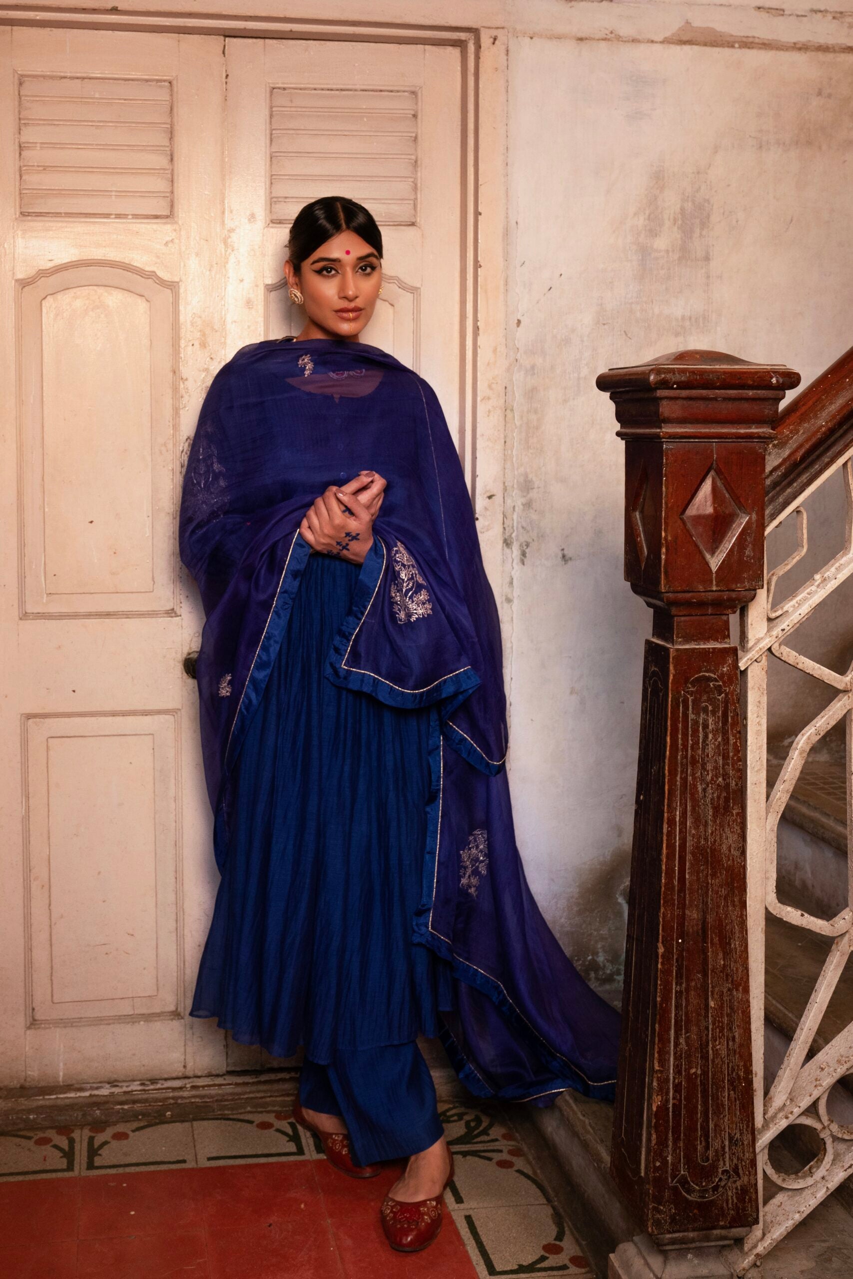 Morpankh kurta set - mayur "Neela"