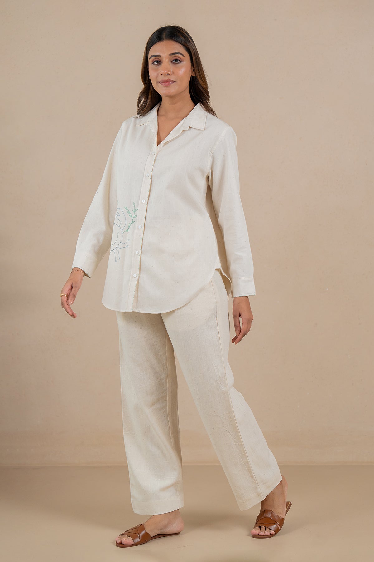 Cancer Kala Cotton Shirt - Off white