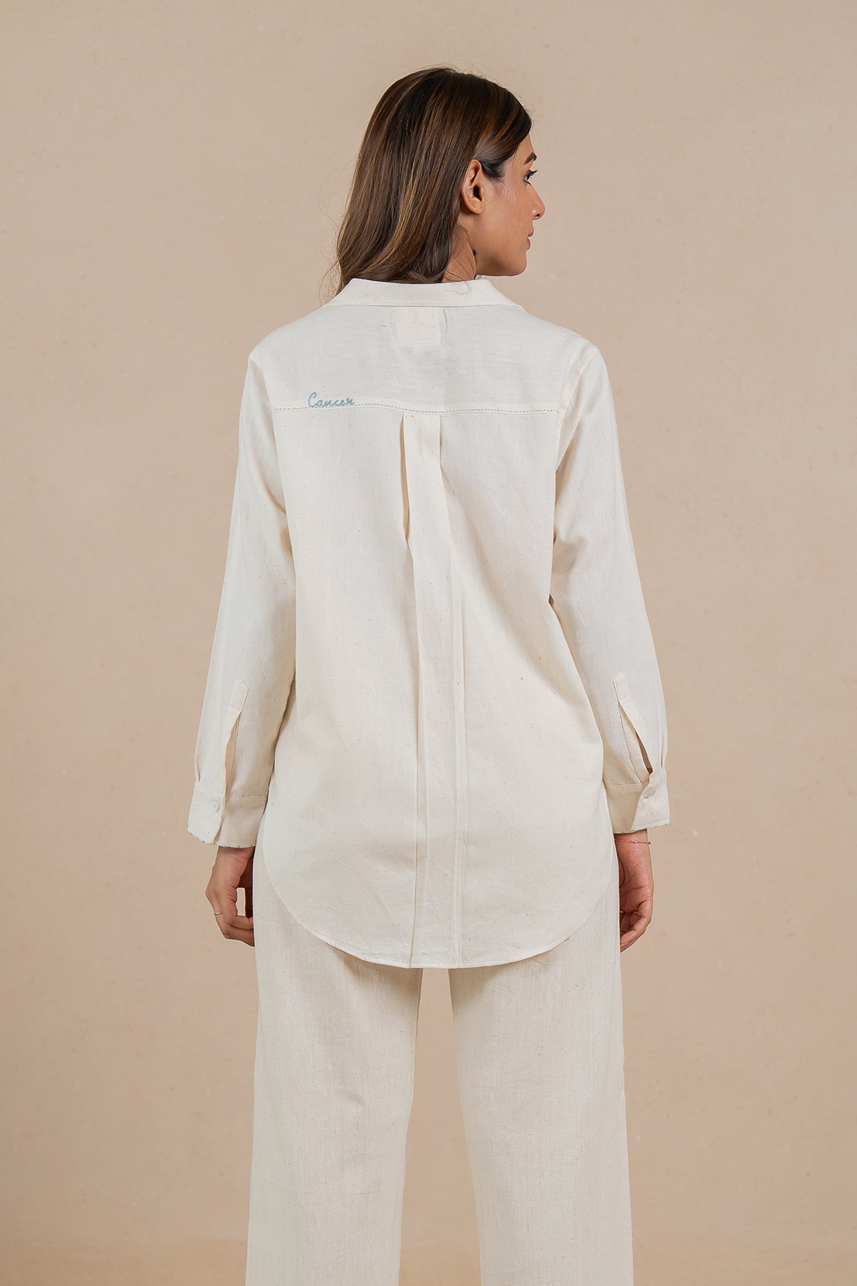 Cancer Kala Cotton Shirt - Off white
