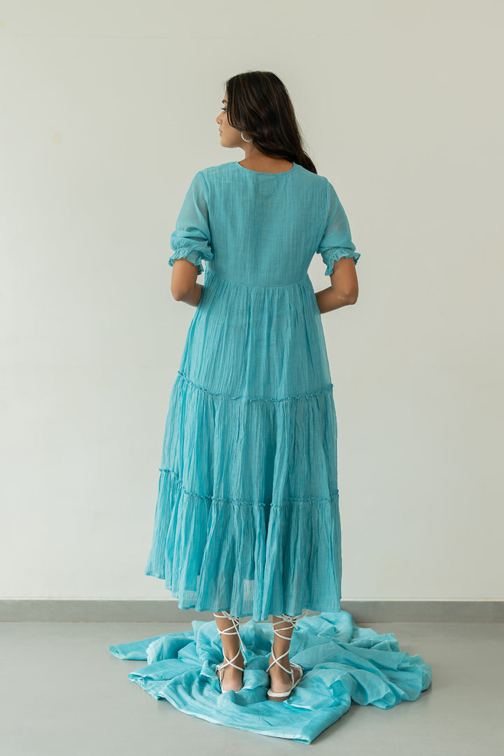 Chanderi-Meadow-Dress-Caribbean-Blue-