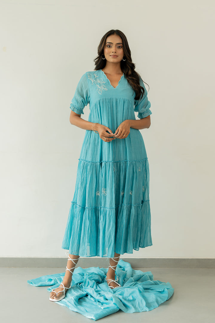 Chanderi-Meadow-Dress-Caribbean-Blue-