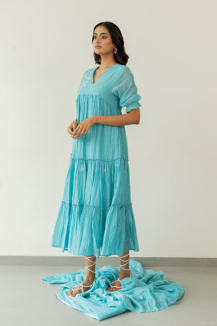 Chanderi-Meadow-Dress-Caribbean-Blue-