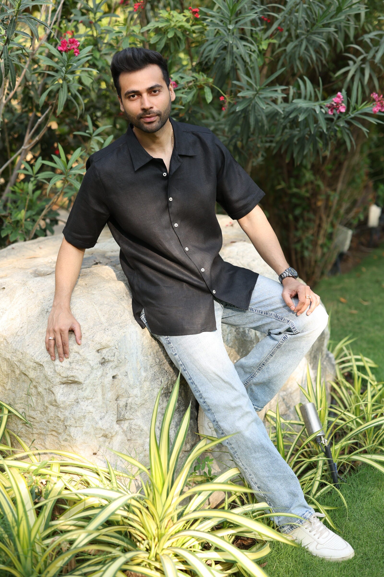 Scorpio Linen Shirt - Black