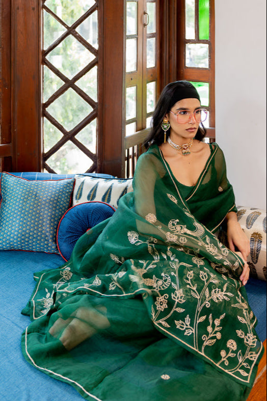 Pankhuri saree- Organza silk