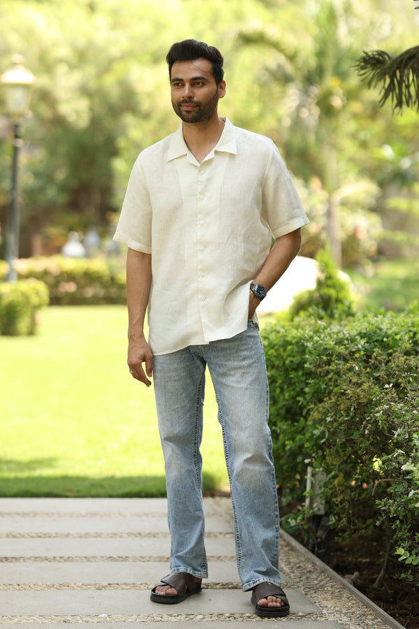 Aquarius Linen Shirt - Off- White