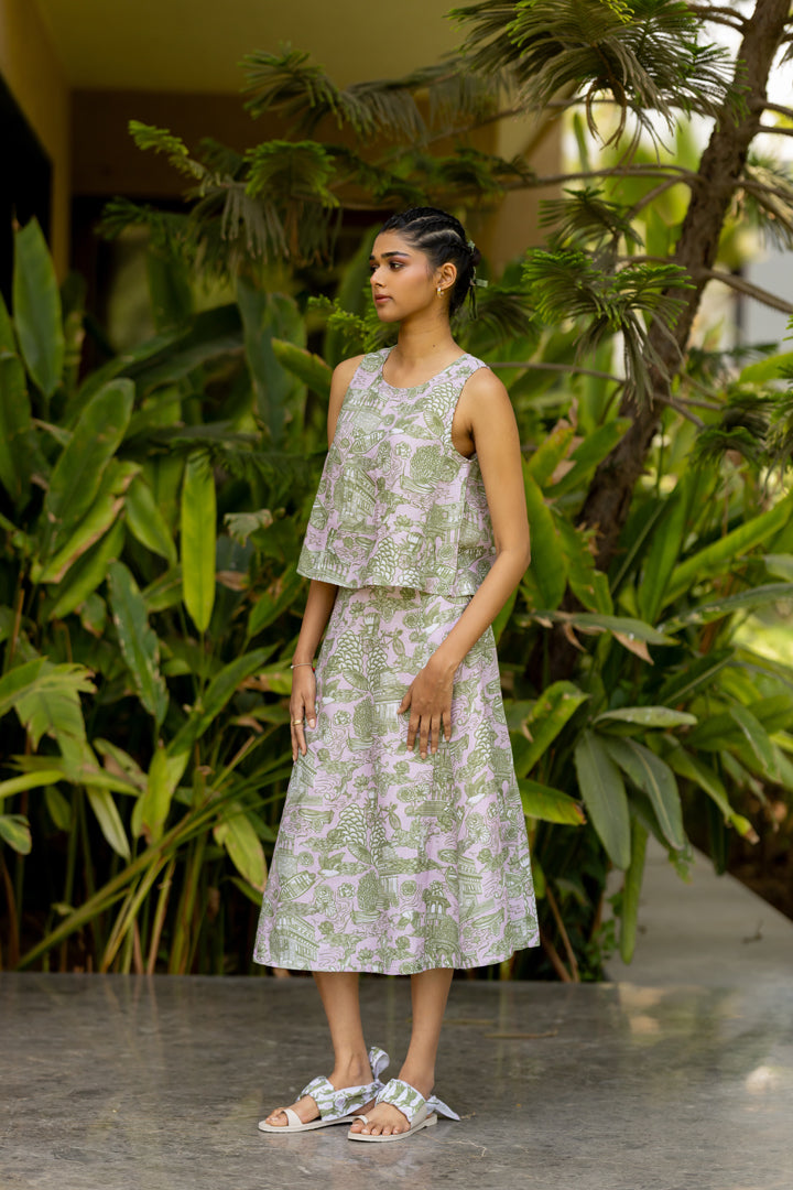 Linen Tales Of Banaras Skirt