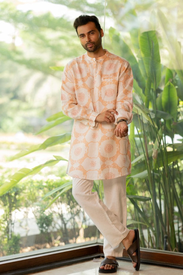 Linen The Roaring Bloom Kurta