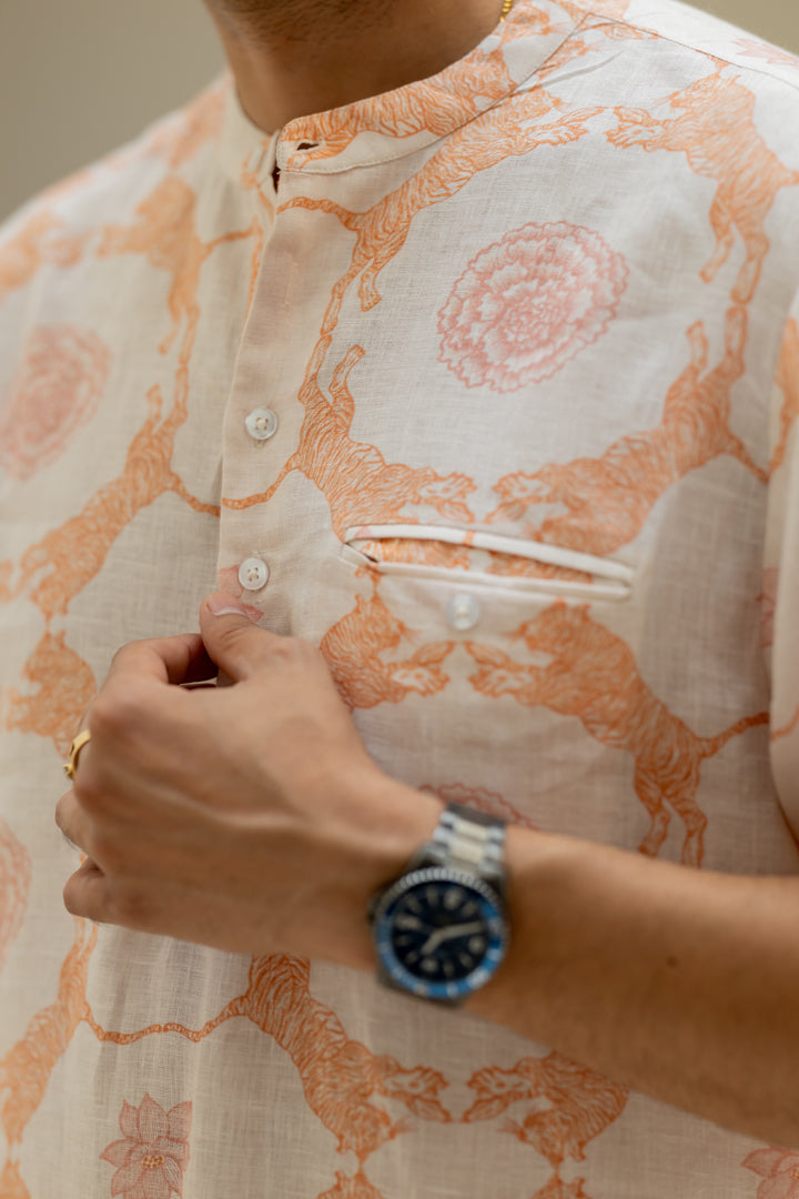 Linen The Roaring Bloom Kurta