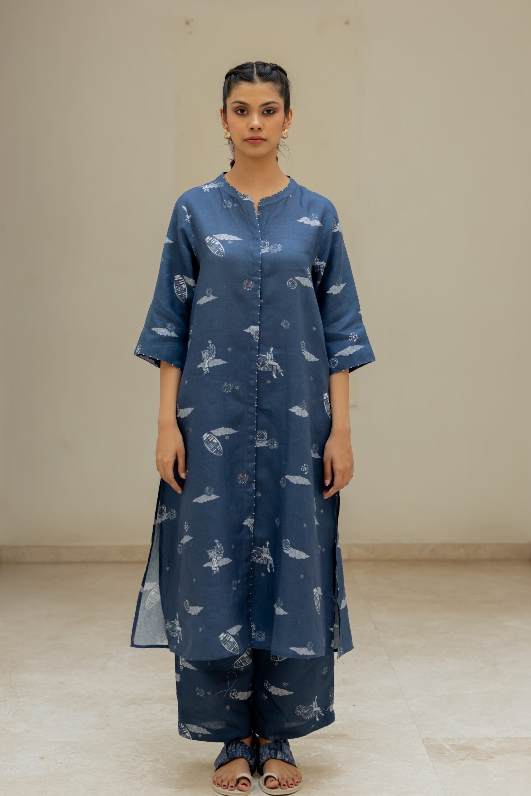Linen Subah-e- Banaras Demi kurta