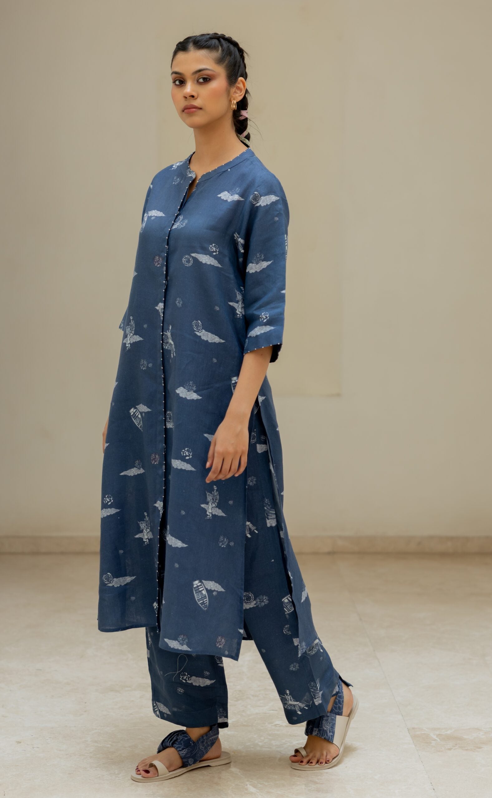 Linen Subah-e- Banaras Demi kurta