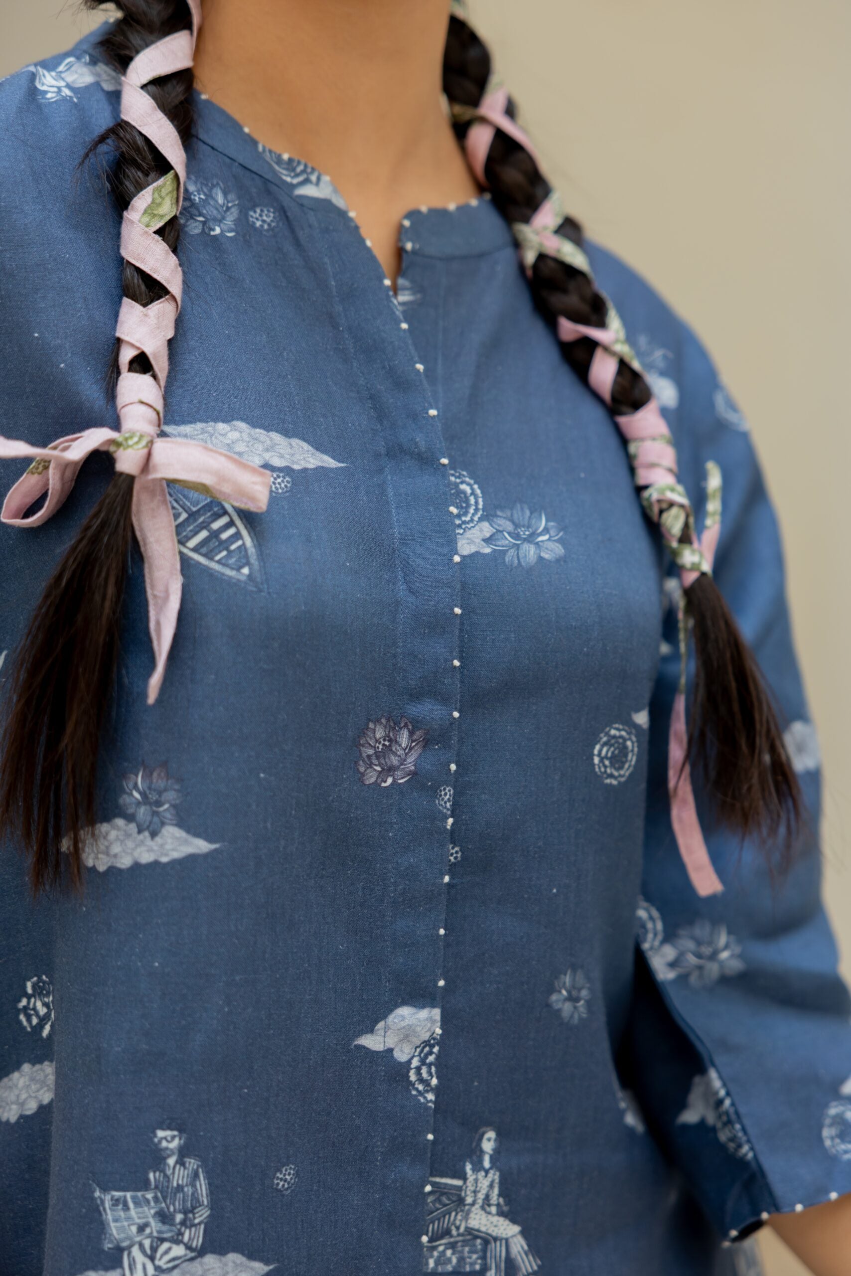 Linen Subah-e- Banaras Demi kurta