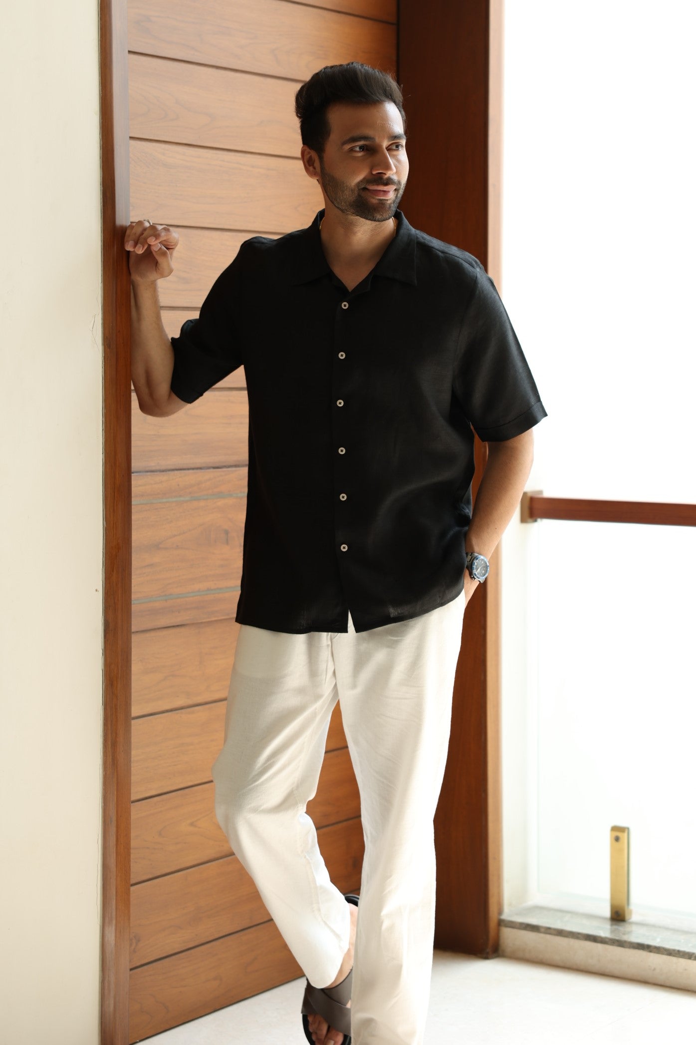 Cancer Linen Shirt - Black