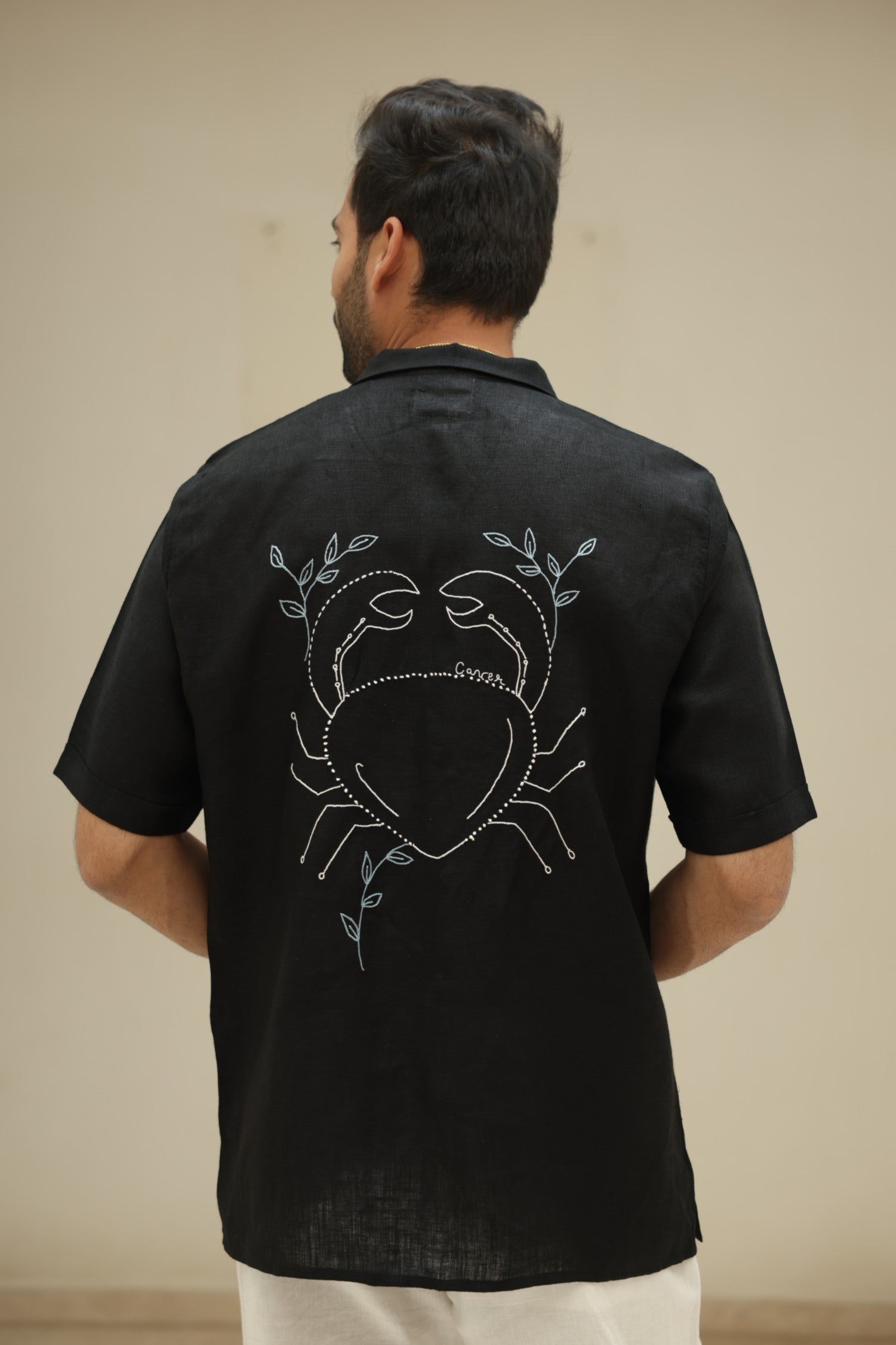 Cancer Linen Shirt - Black