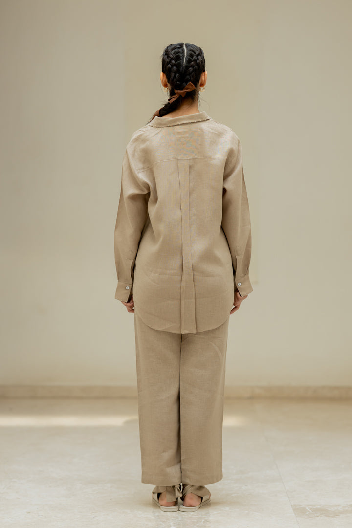 Linen Sandra Shirt - Bamboo