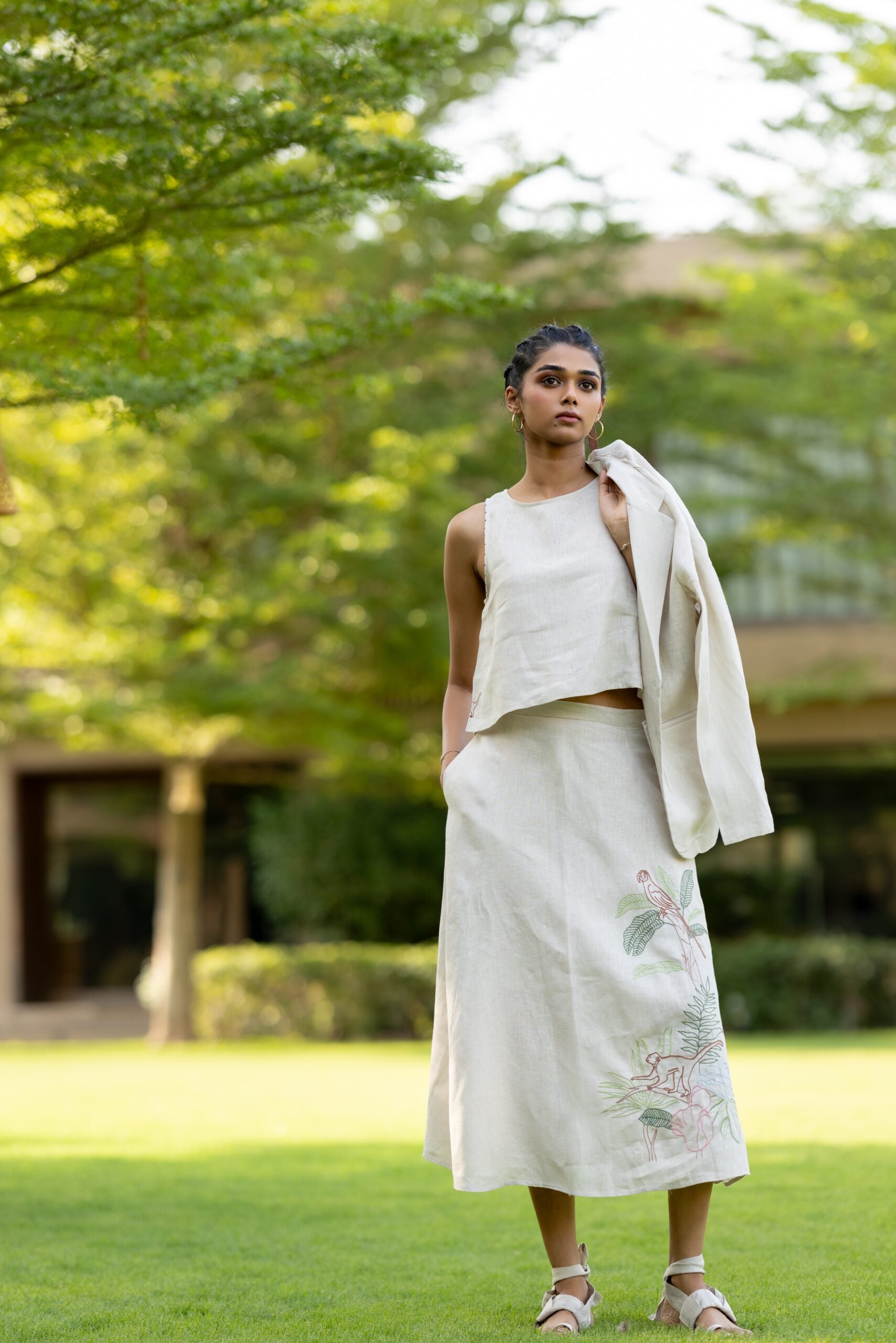 Linen Blazer - Oatmeal