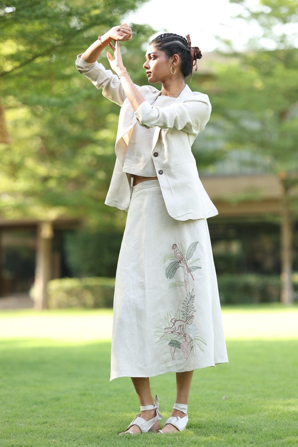 Linen Blazer - Oatmeal