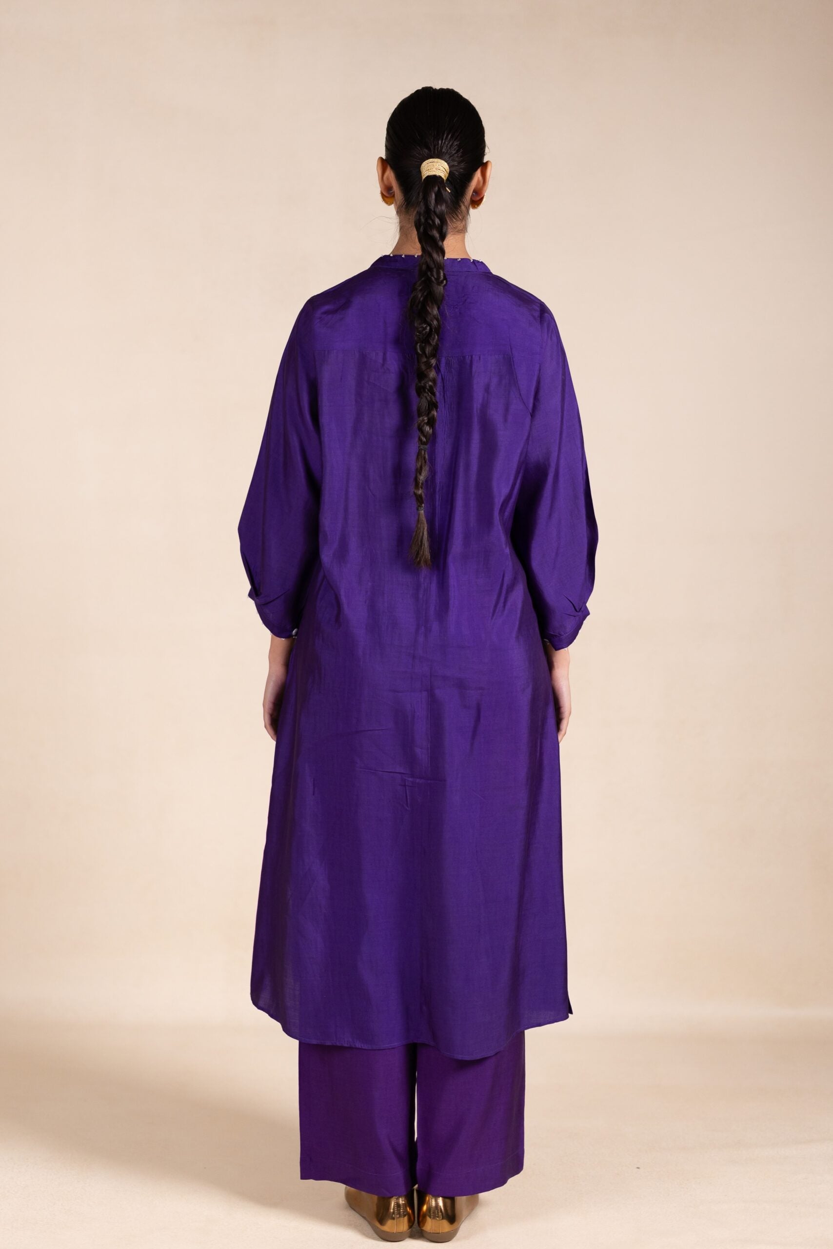 Madhurima Silk Kurta Set - Purple