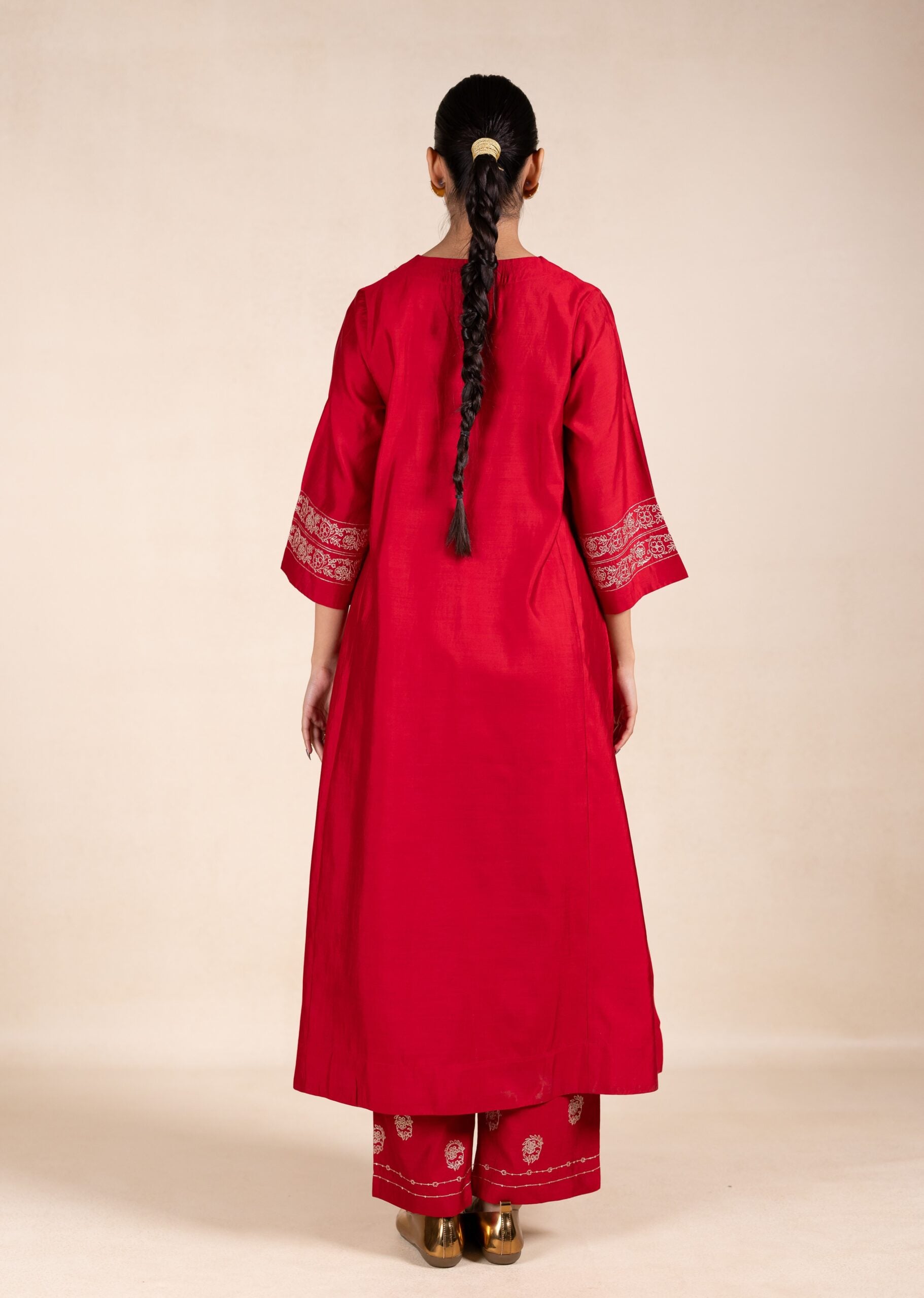 Rajrani Silk Kurta Set - Red