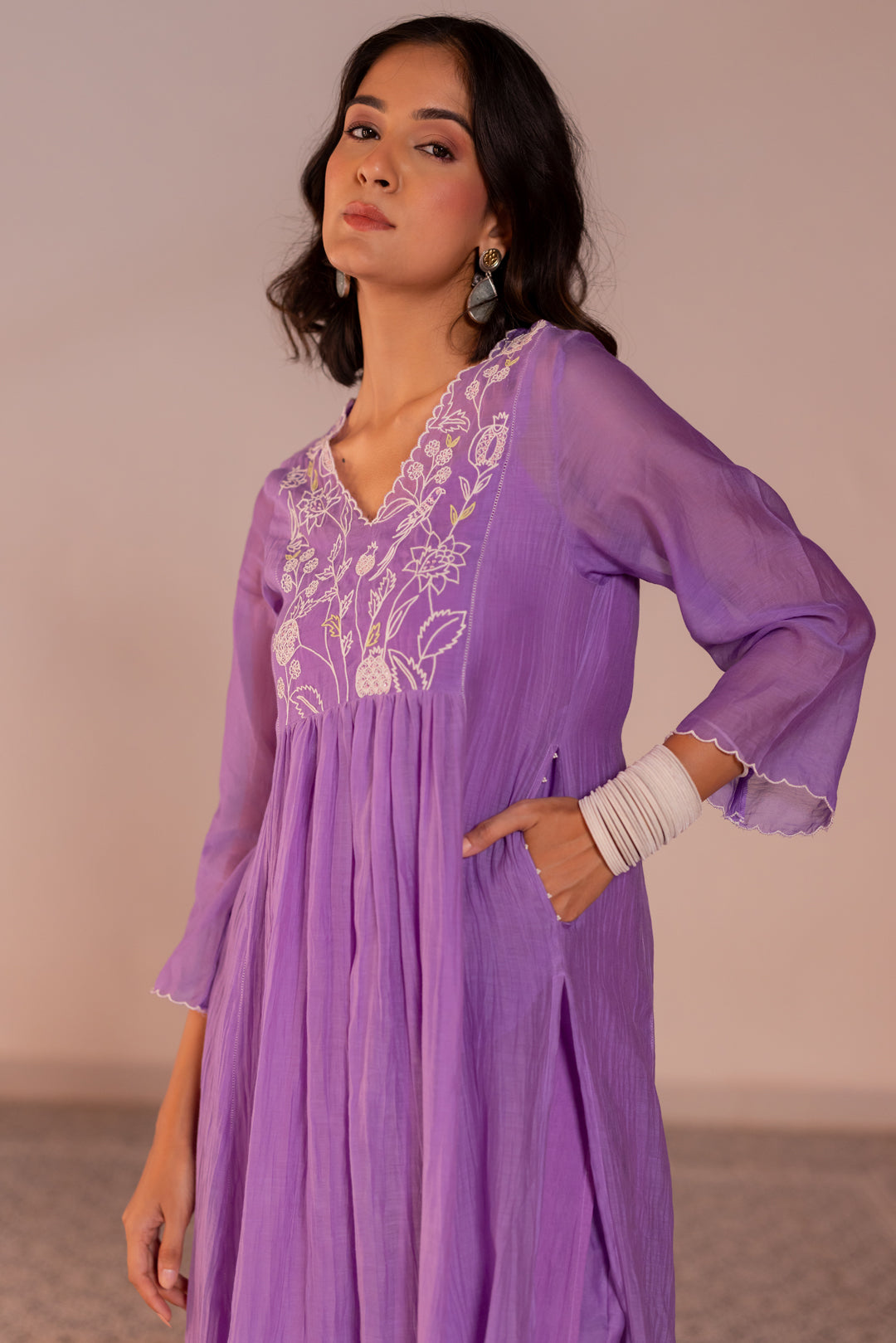 Center kali kurta set