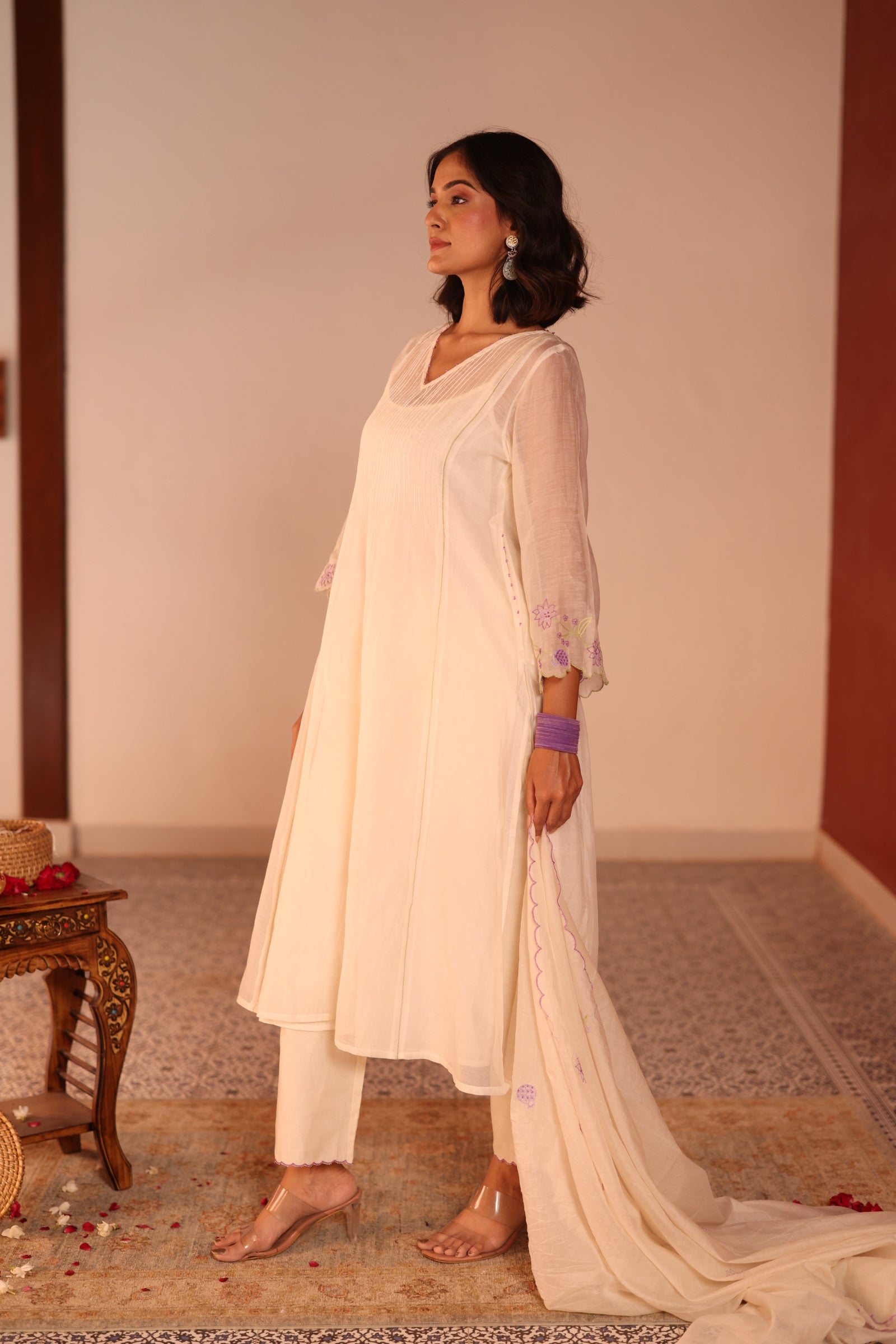 Pintuck kurta set