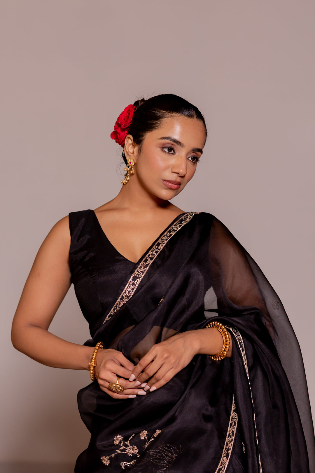 Slik sleeveless blouse